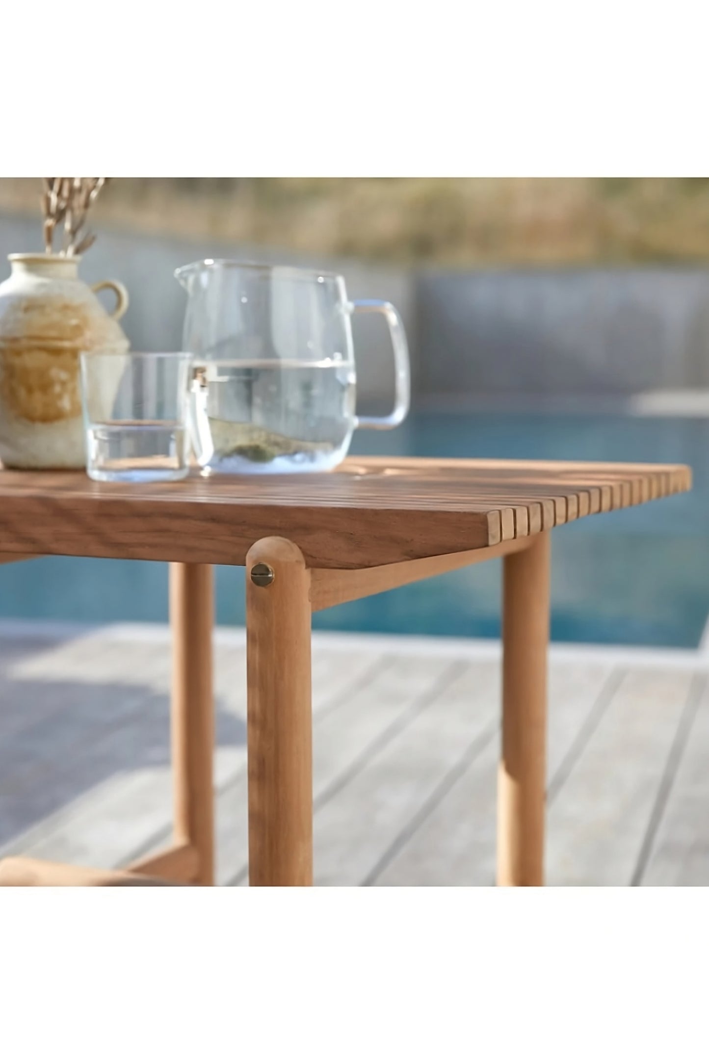 Teak Slatted Garden Table | Tikamoon Fado