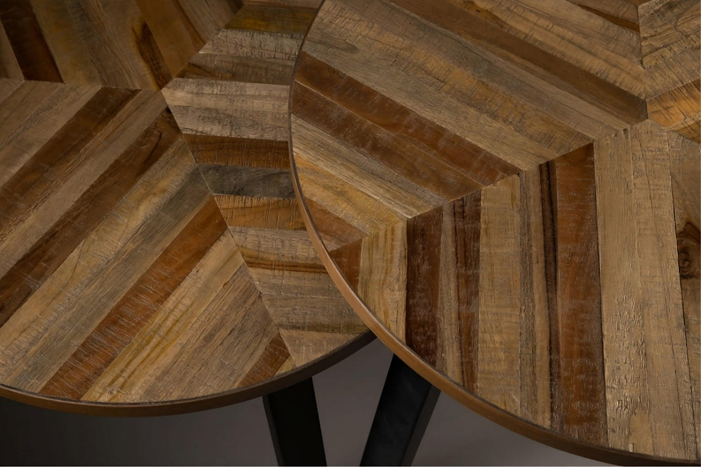 Teak Wooden Coffee Table Set (2) | Dutchbone Mundu