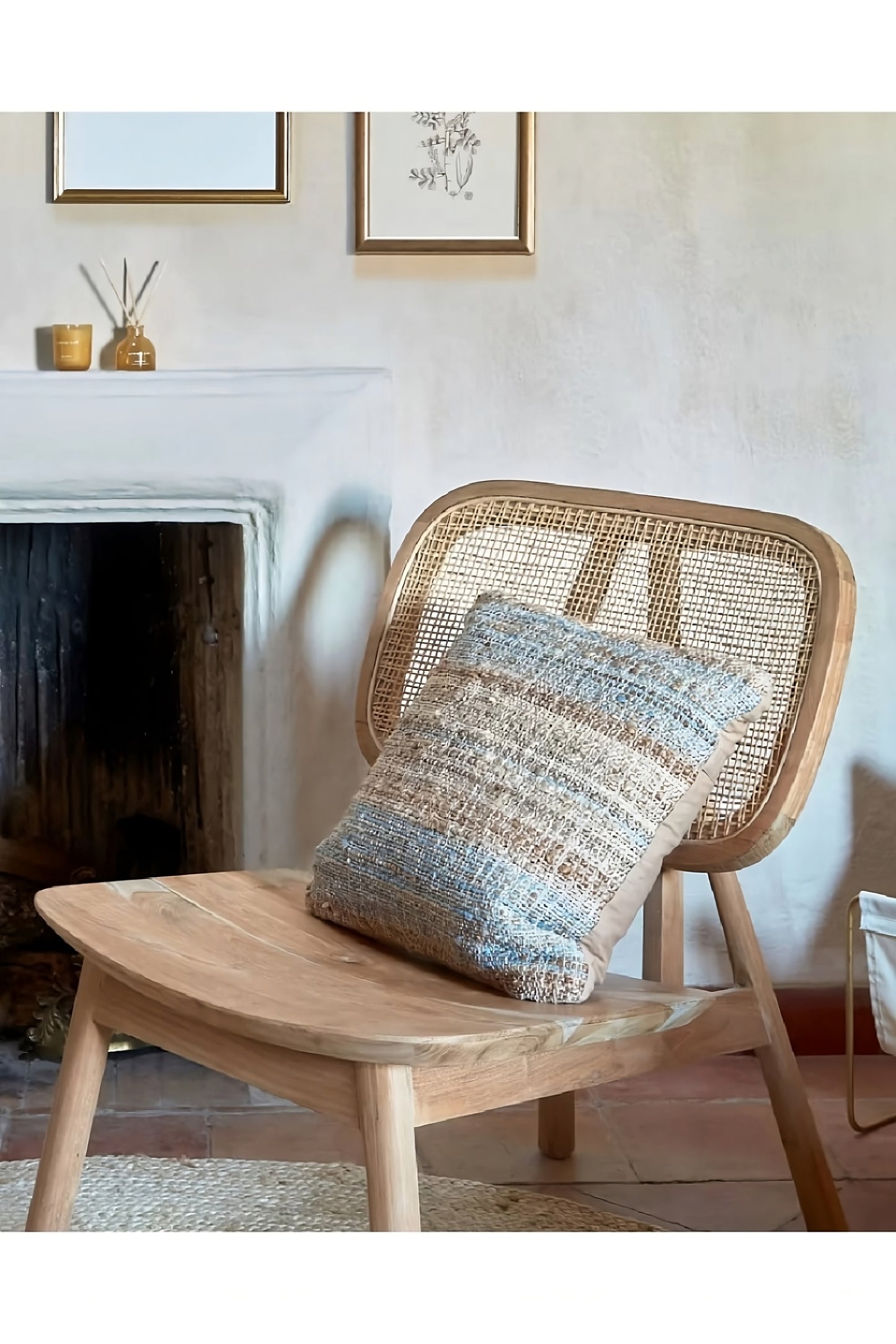 Teak & Rattan Accent Chair | La Forma Nadra