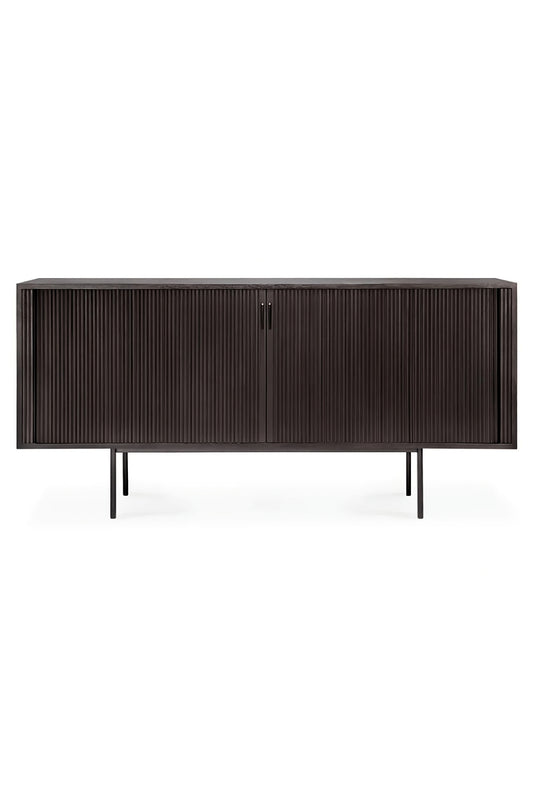 Varnished Teak Industrial Sideboard | Ethnicraft Roller Max