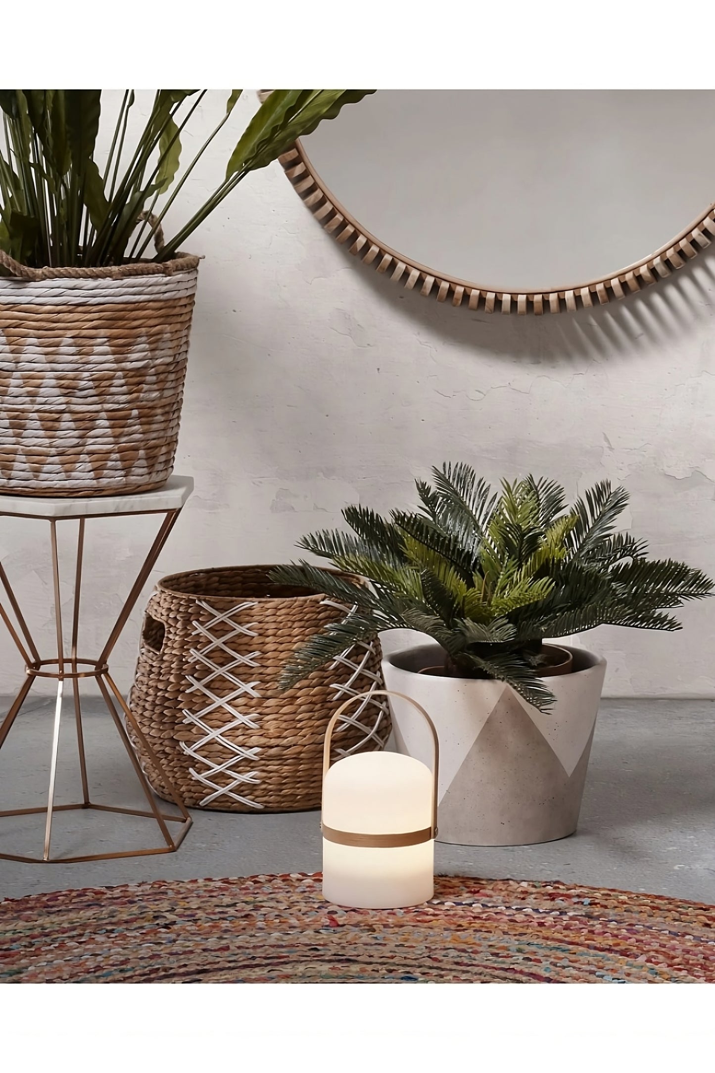 White Woven Decorative Basket Set | La Forma Mast