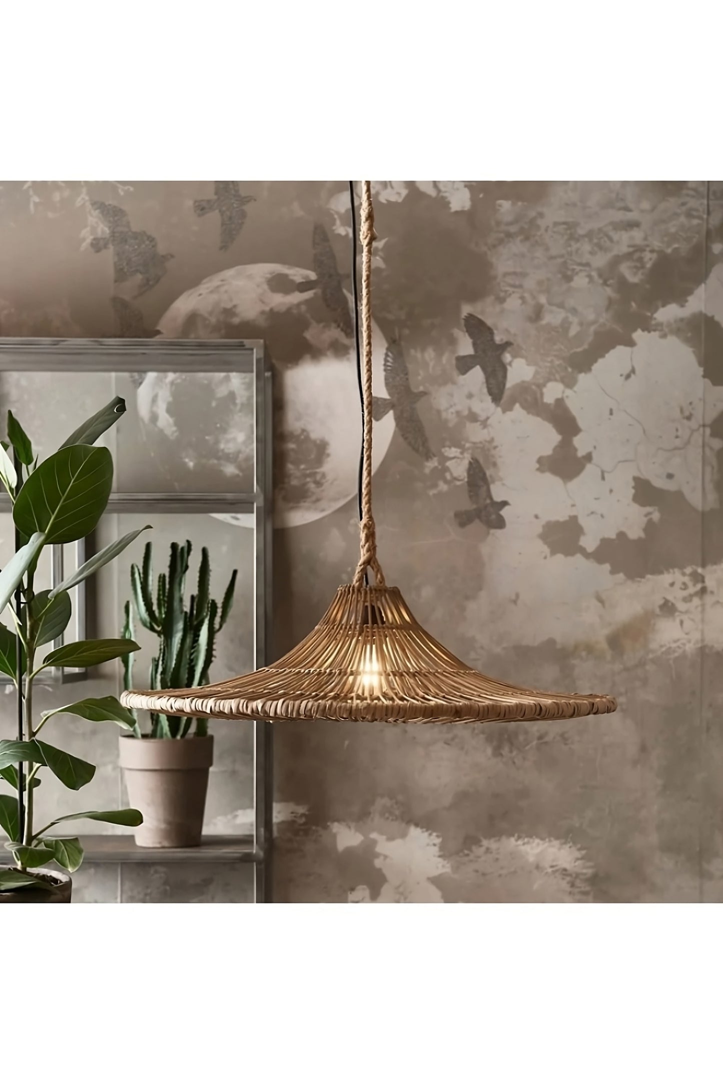 Wicker Rustic Pendant Lamp | Rivièra Maison Casablanca
