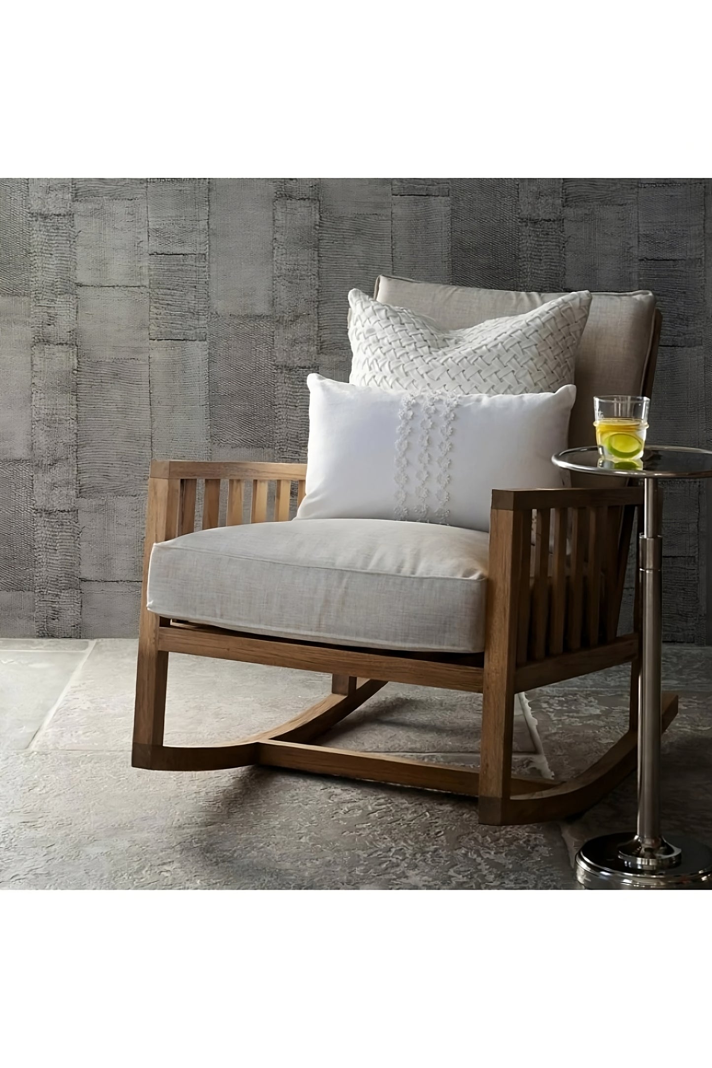 Wooden Cushioned Rocking Chair | Rivièra Maison Panama